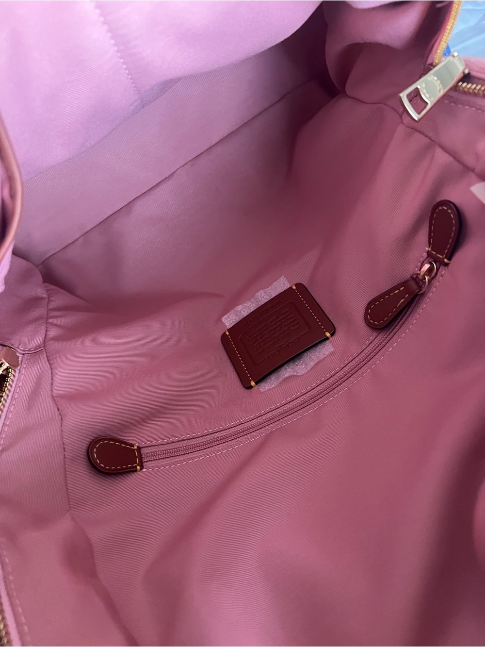 Coach Taylor Backpack In Powder Pink Color - Picture 9 of 13